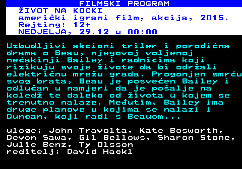 380.21 FILMSKI PROGRAM LJUBAV U NEW YORKU ameriki igrani film, komedija, 2014. Rejting: 12+ SUBOTA, 28.12. u 14:15 Alex je slikar iji je studio na sunanom dijelu zgrade te ima spektakularan pogled. Ruth je penzionisana kolska nastavnica. Bili su pioniri u novom naselju kad su se uselili u zgradu 40 godina prije. No sad je penjanje na peti sprat previe za njihovu kujicu Dorothy koja igra vaan dio u njihovim ivotima... uloge: Morgan Freeman, Diane Keaton, Cynthia Nixon, Carrie Preston, Claire van der Boom, Korey Jackson, Michael Cristofer reditelj: Richard Loncraine